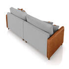 Sofá 3 Lugares Living 212cm Pé Madeira Valença Nozes/veludo C