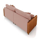 Sofá 3 Lugares Living 212cm Pé Madeira Valença Nozes/veludo R