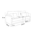 Sofá 3 Lugares Living 212cm Pé Madeira Valença Nozes/veludo R