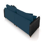 Sofá 3 Lugares Living 212cm Pé Madeira Valença Pto/veludo K01