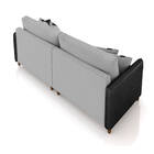 Sofá 3 Lugares Living 212cm Pé Madeira Valença Pto/veludo K01