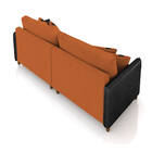 Sofá 3 Lugares Living 212cm Pé Madeira Valença Pto/veludo K01