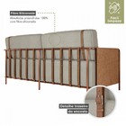 Sofá 3 Lugares Living Cobre/linho Areia 3971 - Mais Decor