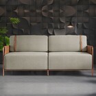 Sofá 3 Lugares Living Cobre/linho Areia 3971 - Mais Decor