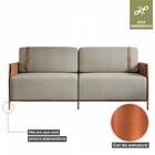 Sofá 3 Lugares Living Cobre/linho Areia 3971 - Mais Decor
