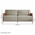 Sofá 3 Lugares Living Cobre/linho Areia 3971 - Mais Decor