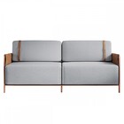 Sofá 3 Lugares Living Cobre/linho Cinza 3967 - Mais Decor