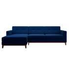 Sofá 3 Lugares Living Com Chaise Esquerdo Pés E Base Em Madei