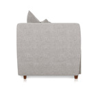 Sofá 3 Lugares Living Curvo Veludo Pés Chanfrado Castanho - D