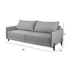Sofá 3 Lugares Living Dubai Linho Estofados Arpaan Cinza