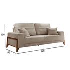 Sofá 3 Lugares Living Linho M-130 Martins Bege