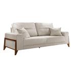 Sofá 3 Lugares Living M-130 Veludo Martins Creme