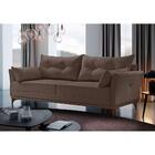 Sofá 3 Lugares Living M-97 Veludo Martins Marrom