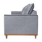 Sofá 3 Lugares Living Roma Estofados Arpaan Cinza