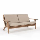 Sofá 3 Lugares Lótus Acquablock Castanho/fendi