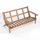 Sofá 3 Lugares Lótus Acquablock Castanho/grafite