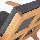 Sofá 3 Lugares Lótus Stain Jatobá Acquablock Preto Jatobá/pre