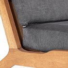 Sofá 3 Lugares Lótus Stain Jatobá Acquablock Preto Jatobá/pre