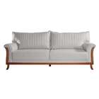 Sofá 3 Lugares Louise Linho Cinza