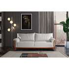 Sofá 3 Lugares Louise Linho Cinza