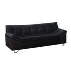 Sofá 3 Lugares Lumiar Veludo  Preto