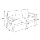 Sofá 3 Lugares Madeira Maciça Liz Multimóveis Cr7000.t65 Imbu