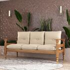 Sofá 3 Lugares Madeira Maciça Liz Multimóveis Vcr7000