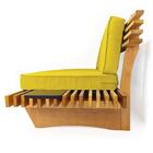 Sofá 3 Lugares Madeira Nobre Maciça Xangai Sala Moderna Amare