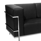 Sofá 3 Lugares Madri Pu Sintético Preto G15 - Gran Belo