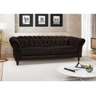 Sofá 3 Lugares Maggiore 200cm Couro Marrom Café - Gran Belo