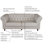 Sofá 3 Lugares Maggiore 220cm Couro Off White G58 - Gran Belo