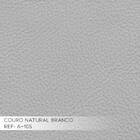 Sofá 3 Lugares Maggiore 240cm Couro Branco G58 - Gran Belo