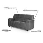 Sofá 3 Lugares Manaus Cinza