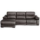 Sofá 3 Lugares Manual 283 Cm Frances Long Couro Marrom - Gran