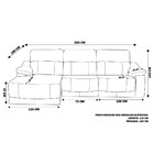 Sofá 3 Lugares Manual 283 Cm Frances Long Couro Marrom - Gran