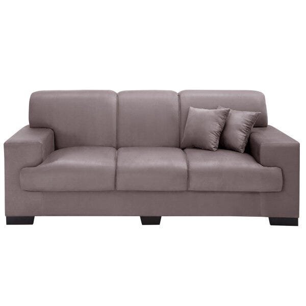 Sofá 3 Lugares Manuela Marrom Claro