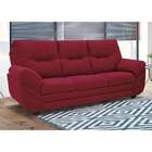 Sofá 3 Lugares Maranello Suede Vermelho