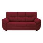 Sofá 3 Lugares Maranello Suede Vermelho