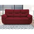 Sofá 3 Lugares Maranello Suede Vermelho