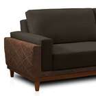 Sofá 3 Lugares Marrocos Veludo Marrom 200 Cm