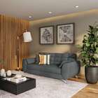 Sofá 3 Lugares Marta Suede Cinza