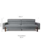 Sofá 3 Lugares Martin Rústico Cinza