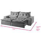 Sofá 3 Lugares Máximo Retrátil E Reclinável 2,30 Metros Suede