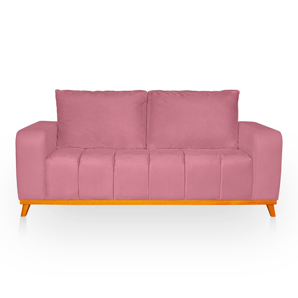 Sofá 3 Lugares Memphis Ultra Conforto Em Madeira Maciça E Sue