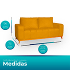 Sofá 3 Lugares Memphis Ultra Conforto Em Madeira Maciça E Sue