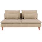 Sofá 3 Lugares Merkel Linho Bege