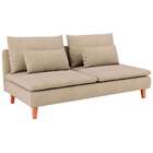 Sofá 3 Lugares Merkel Linho Bege