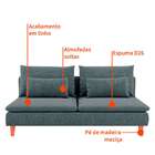 Sofá 3 Lugares Merkel Linho Cinza