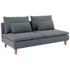 Sofá 3 Lugares Merkel Linho Cinza