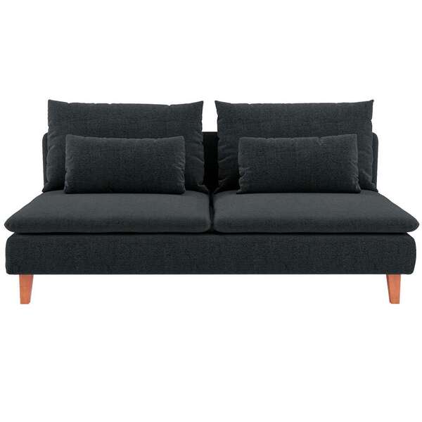 Sofá 3 Lugares Merkel Linho Grafite